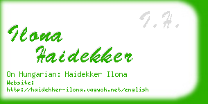 ilona haidekker business card
